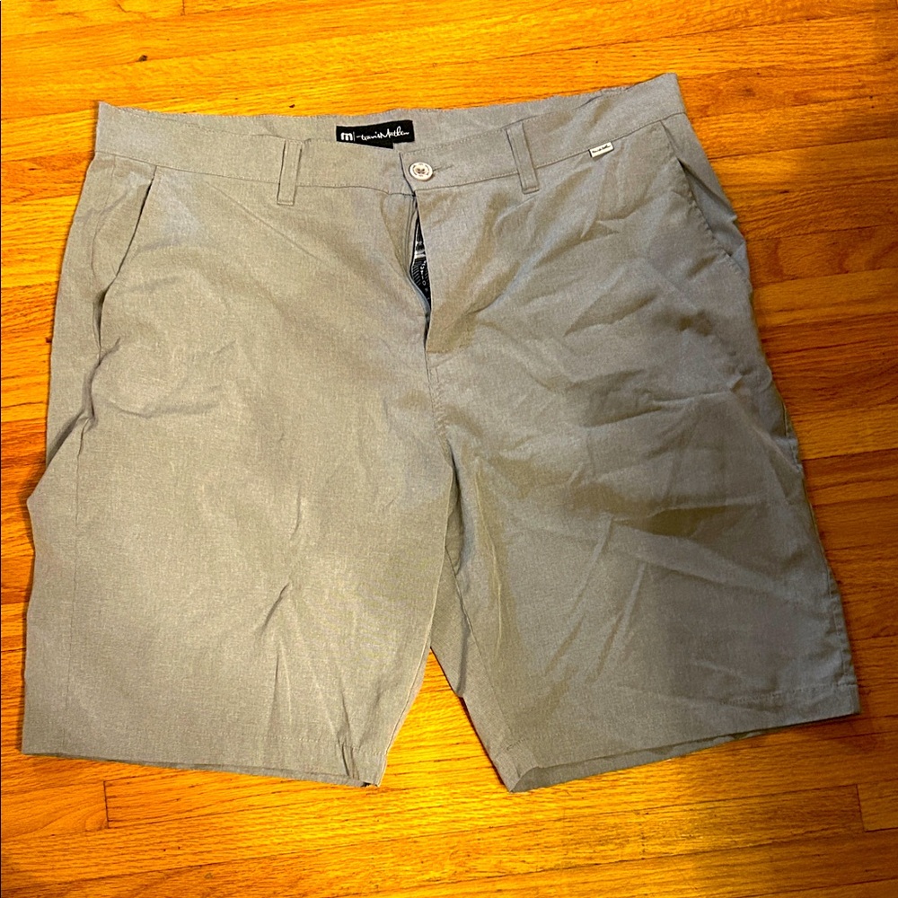 Travis Mathew Gray Flat Front Shorts